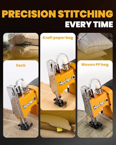 Hanchen Bag Sewing Machine High Speed Bag Sealing Machine Bag Closer Bag Closing Machine Bag Stitching Machine Industrial Sewing Machine Bag Stitcher for Sack Woven Kraft Paper Bag Sealing CE - Image 2