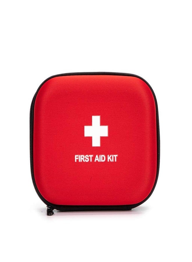Jipemtra EVA Hard Red Medical Bag - Round, Emergency Responder, Camping, Outdoors (6.8x5.3x2.2 Inches) - Image 1