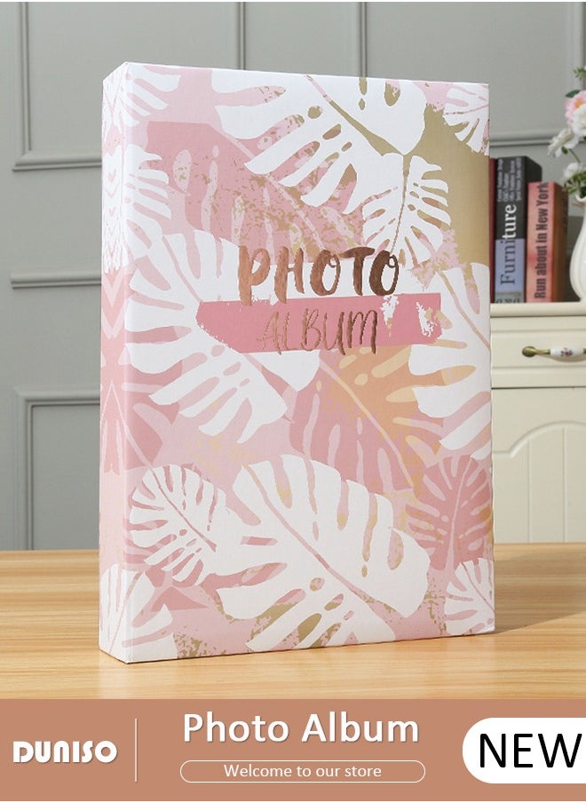 DUNISO 300 Pockets Leaves Pattern Photo Album for 6 Inches Photos Portable Photo Album for Family Wedding Birthday Boys Girls  - Image 1