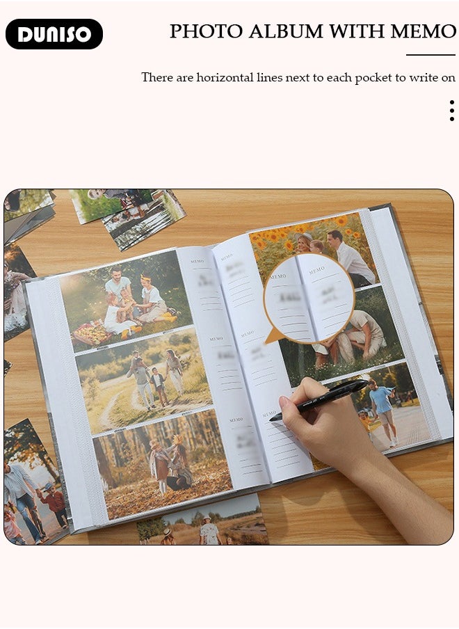 DUNISO 300 Pockets Leaves Pattern Photo Album for 6 Inches Photos Portable Photo Album for Family Wedding Birthday Boys Girls  - Image 2