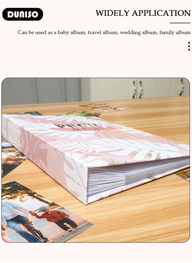 DUNISO 300 Pockets Leaves Pattern Photo Album for 6 Inches Photos Portable Photo Album for Family Wedding Birthday Boys Girls  - Image 3