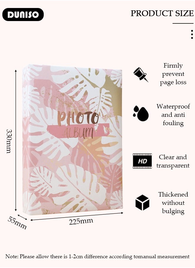 DUNISO 300 Pockets Leaves Pattern Photo Album for 6 Inches Photos Portable Photo Album for Family Wedding Birthday Boys Girls  - Image 4
