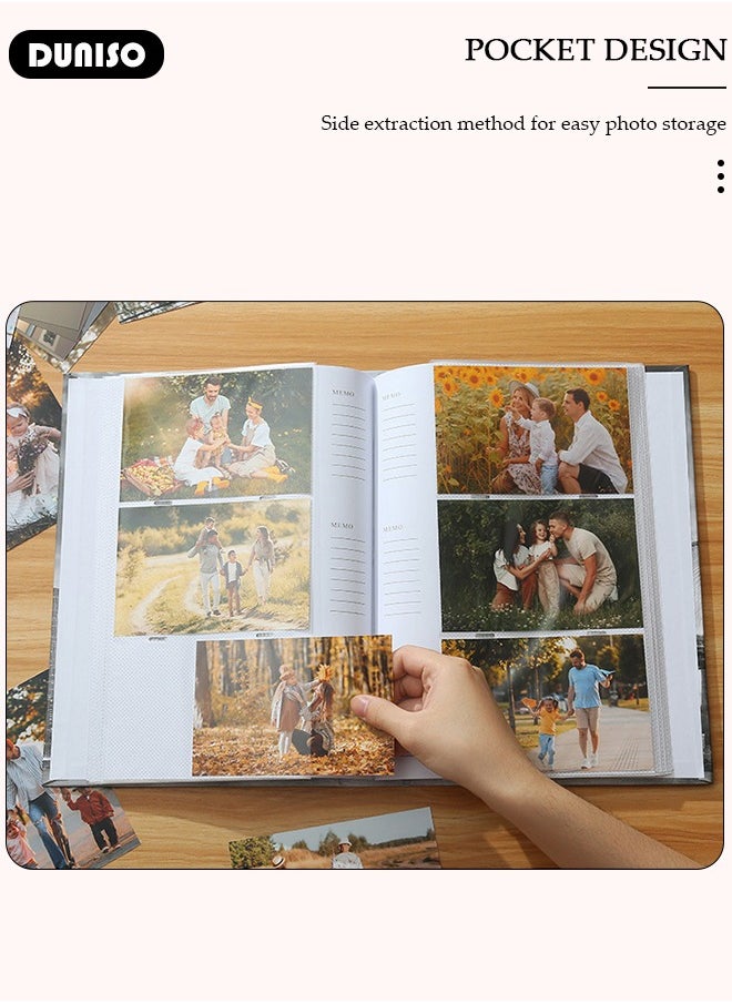 DUNISO 300 Pockets Leaves Pattern Photo Album for 6 Inches Photos Portable Photo Album for Family Wedding Birthday Boys Girls  - Image 5