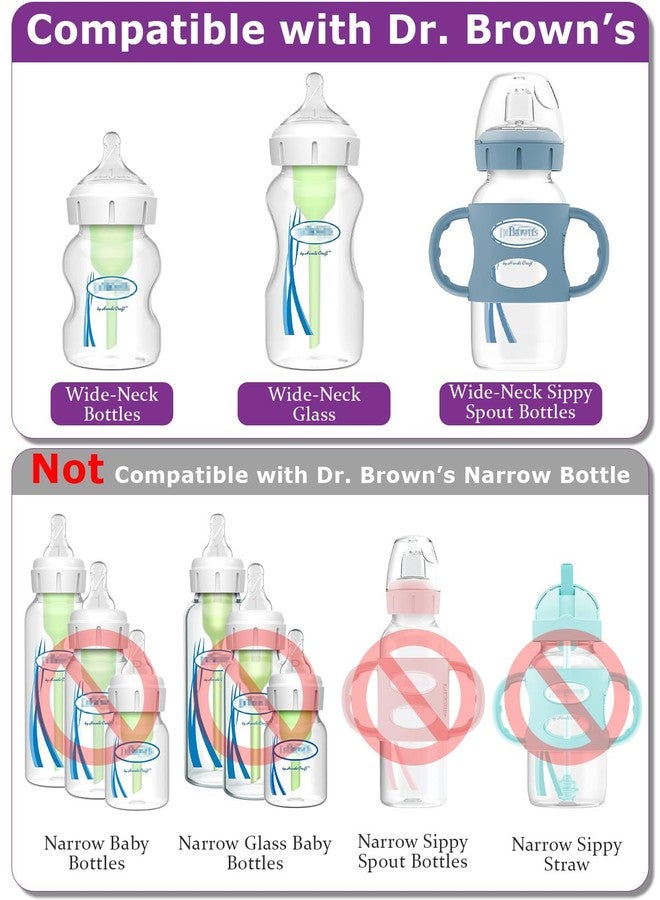 joyfeed Sippy Nipple for Dr. Brown's Wide-Neck Baby Bottles and Sippy Spout Bottles,Variable Flow, Silicone Conversion Nipples,6+ Months,4 Count - Image 4