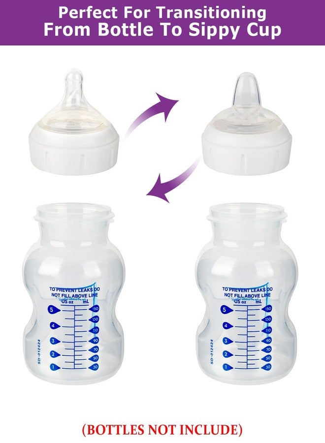 joyfeed Sippy Nipple for Dr. Brown's Wide-Neck Baby Bottles and Sippy Spout Bottles,Variable Flow, Silicone Conversion Nipples,6+ Months,4 Count - Image 2