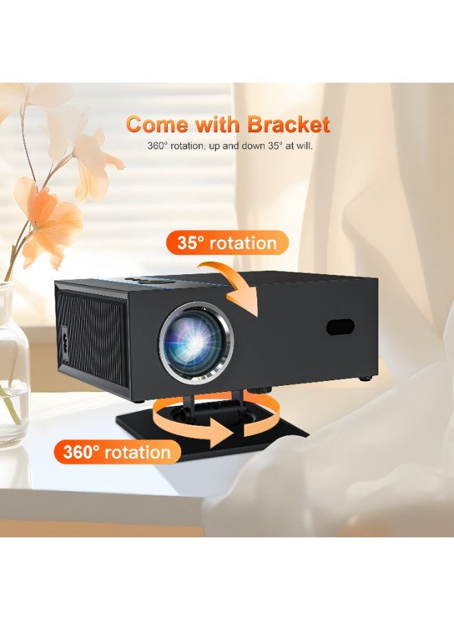 General Classic Projector X6 T950S Full HD 4K 1080P Multifunctional Auto Focus Auto Keystone Correction Intelligent Obstacle Avoidance Screen Automatic Alignment Multiple Compatible Interfaces Headset TV Box PC iPad Phone PS4 PS5 USB Black  - Image 5