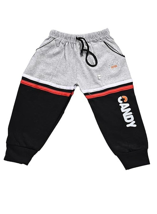 SK WARDROBE Kids Boys & Girls Regular Fit Cotton Track Pants | Joggers | Pajamas & Sleepwear Bottoms & Lowers(Pack of 3) (Multi Color, 3 Years - 4 Years) - Image 3