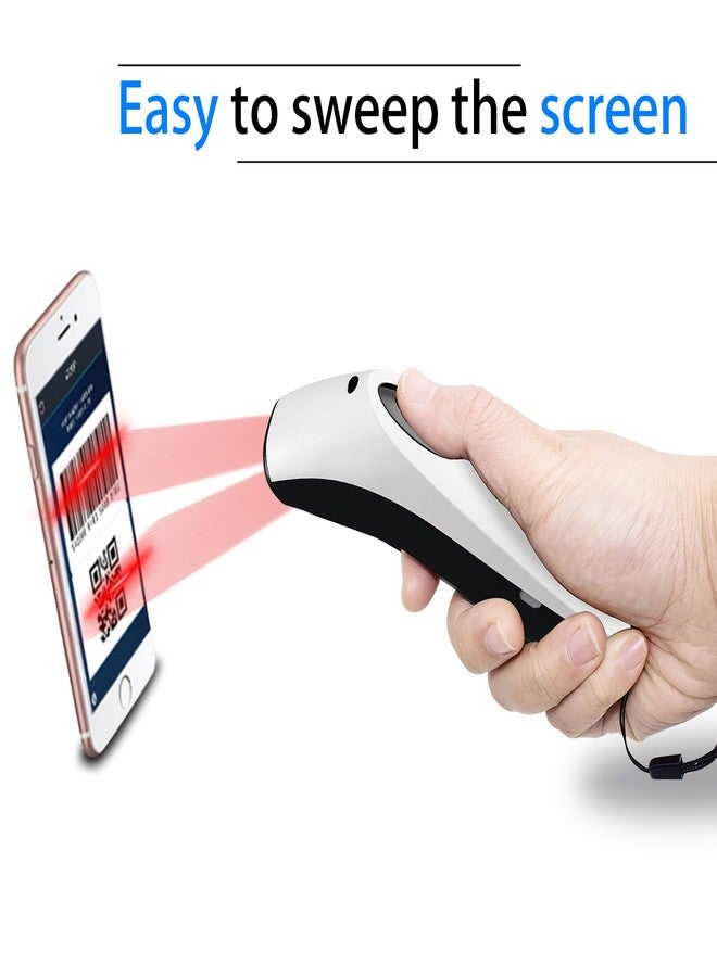 symcode Bluetooth Wireless Handheld Barcode Scanner with Base 2.4G Wireless+USB Wired 1D 2D Barcode Scanner QR PDF417 Data Matrix UPC Rechargeable Bar Code Scanner for Laptops/PC/Android/Apple iOS - Image 2