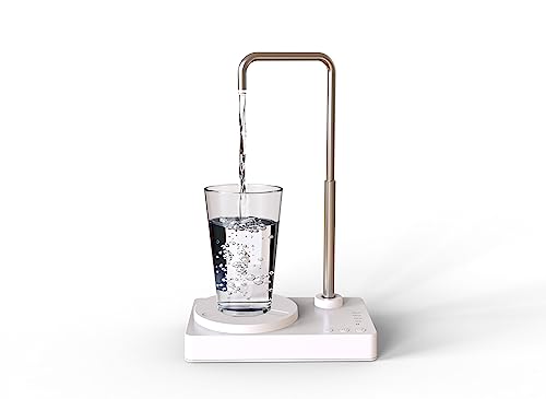 DeiryuRay Desk Water Dispenser- Intelligent Desktop Water Bottle, Automatic Water Pump for Universal Bottle Water Dispenser USB Charging Jug Pump for Home, Office, Outdoor (White) - Image 1