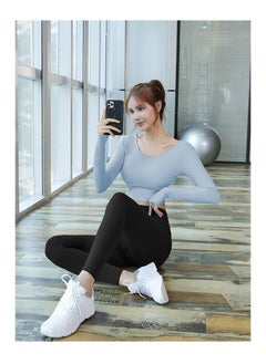 NIBEMINENT Running Fitness Sportswear Suit Yoga Bra And Pants Two-Piece Set Gather High Waist Hip Hip Slim Stretch Sports Suit  - Image 2