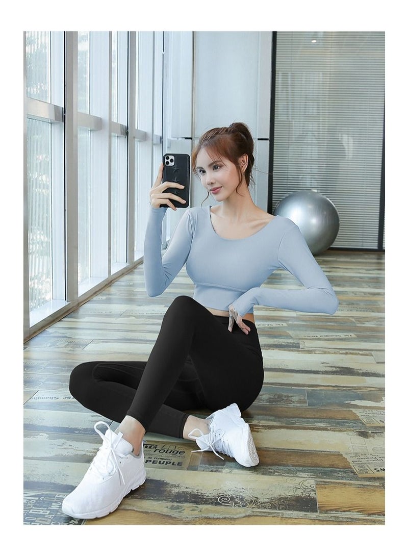 NIBEMINENT - Running Fitness Sportswear Suit Yoga Bra And Pants Two-Piece Set Gather High Waist Hip Hip Slim Stretch Sports Suit - Image 1