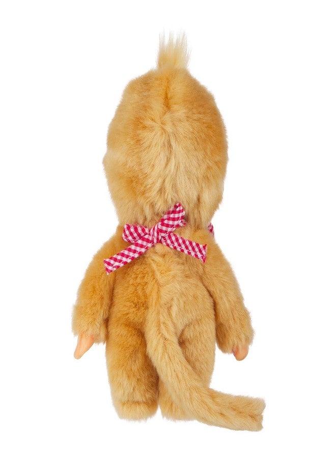 Monchhichi Sekiguchi Beige Girl with Bib - Red/White - Image 3