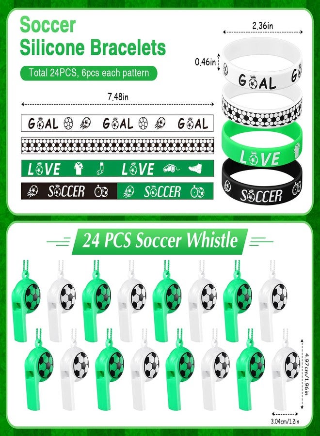 اوريهير مجموعة هدايا حفلات كرة القدم من أوريهير، 194 قطعة - سوار سيليكون، سلسلة مفاتيح سيارة، صافرة، هدايا عيد ميلاد للبنات والأولاد - لوازم حفلات رياضية - Image 5