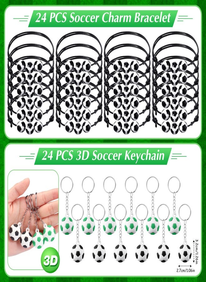 اوريهير مجموعة هدايا حفلات كرة القدم من أوريهير، 194 قطعة - سوار سيليكون، سلسلة مفاتيح سيارة، صافرة، هدايا عيد ميلاد للبنات والأولاد - لوازم حفلات رياضية - Image 4