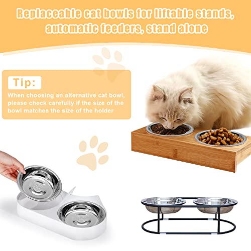 MicoSim Stainless Steel Cat Bowl-Shallow Wide Flat Cats Food Bowls,Metal Kitten Dishes Whisker Friendly Fatigue Relief,Replacement Basic Kitty Plates for Elevated Stand,Dishwasher Safe（Set of 5） - Image 5