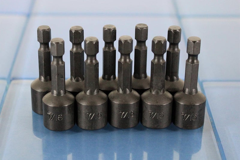 TEMO 10 pc Impact Ready Nut Driver 7/16 Inch Magnetic Nutsetter Set - Image 2