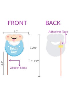 WOBBOX Wobbox Baby Shower Decoration Items| Baby Shower Ceremony Photo Booth Props for Photoshoot, Baby Shower Banner& Mom to Be Sash, Godh Bharai Ceremony Decoration Kit-(FP1882)  - Image 4