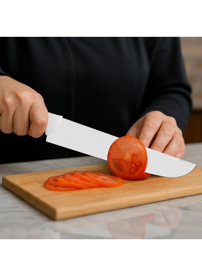 TRAMONTINA TRAMONTINA Premium Stainless Steel Meat Knife with Handle, 8-Inch Blade, White - Designed for High Performance and Durability, Ideal for Professional and Home Kitchens, Precision Crafted for  - Image 4