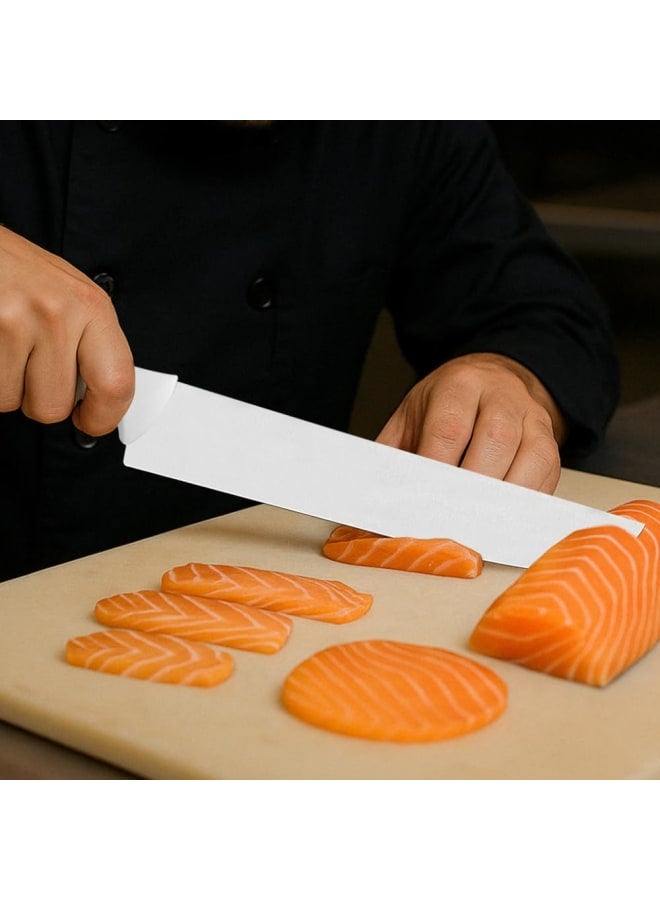 TRAMONTINA TRAMONTINA Premium Stainless Steel Meat Knife with Handle, 8-Inch Blade, White - Designed for High Performance and Durability, Ideal for Professional and Home Kitchens, Precision Crafted for  - Image 3