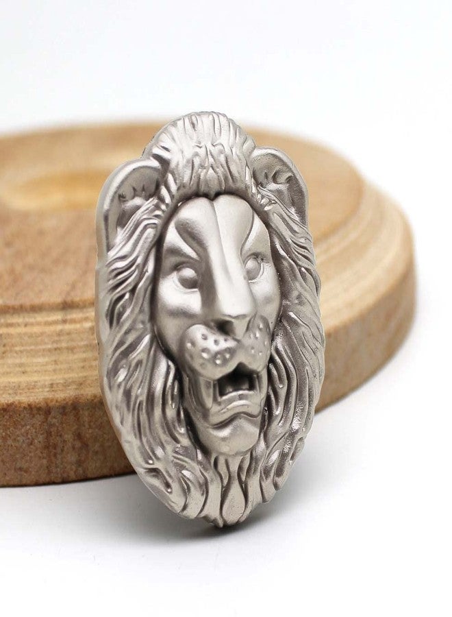 VOLO® Satin Silver Lion face Cabinet Drawer knobs (Pack of 2 Pcs) - Image 4