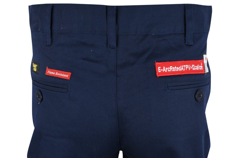 KOMY Fire Retardant Pant , HRC2, 12 CAL / CAT-2, 320 GSM, 88% Cotton, 12% Nylon, Mercerized Pre-Sharunk Fabric , PROBAN Fire Retardant 3/1 LHT - KMFR450P - Navy Blue - Image 1