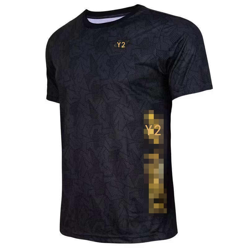 Generic New Quick-Dry Badminton Shirt Unisex Team Men's black top