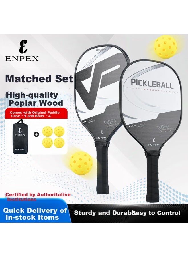 Enpex Paddle, Wooden Practice Racket For Beginners, Adult And Student Training And Compeion, D1 - Image 1