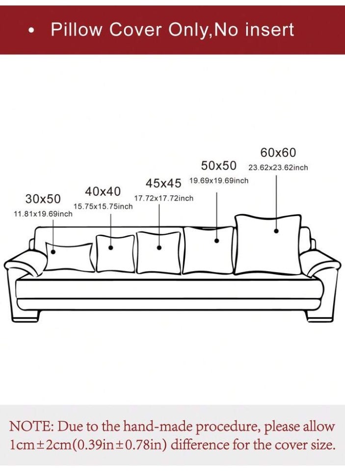 الحرائر  غطاء مخدة رمضاني من نسيج الشانيل محاك بإتقان ومنمق برسومات الهلال والفوانيس بخامة جاكار فاخرة – مقاس 45×45 سم - Image 5