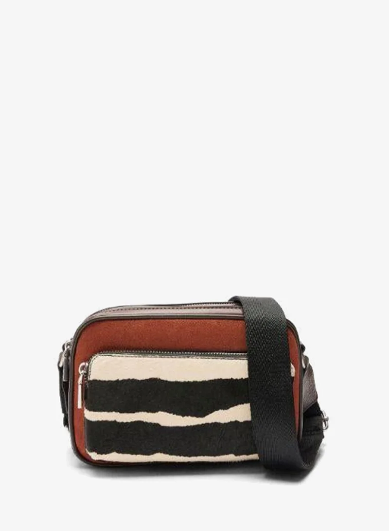 PARFOIS Crossbody bag with leather details