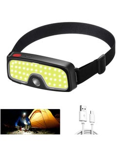 KASTWAVE Rechargeable Headlamp Flashlight, 5000 Lumen Wide Beam Led Headlamp, 5 Lighting Modes, Lightweight Waterproof Light Bar Headlamp, Suitable for Outdoor, Running, Fishing, Camping  - Image 1
