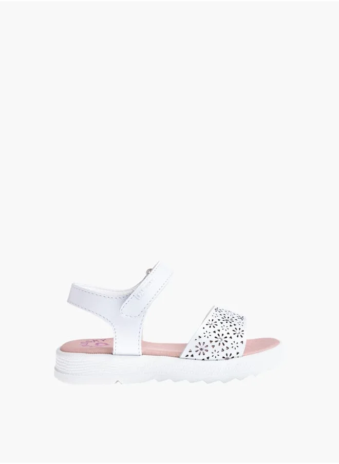 بابلوسكي Girls Strap Sandals With Hook And Loop Closure