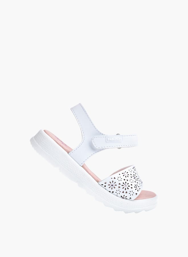 Pablosky Girls Strap Sandals With Hook And Loop Closure  - Image 5