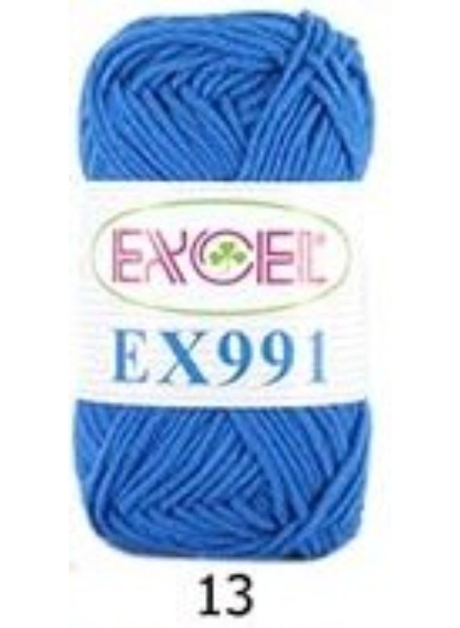 Excel EX991 Crochet Yarn Blue 13 - Image 1