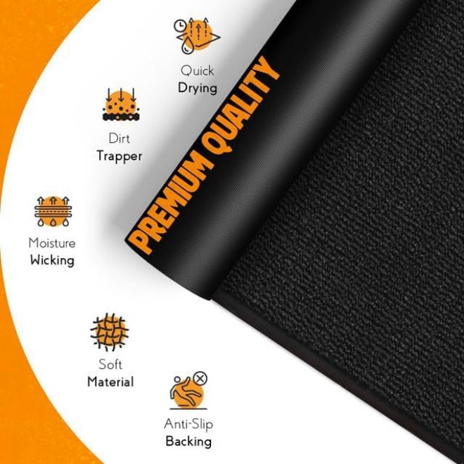 FB FunkyBuys سجادة باب FB FunkyBuys قابلة للغسل للداخل والخارج - سجاد بابي داخلي متين غير قابل للانزلاق - سجادة باب مطاطية عالية الامتصاص - مثالية للمطبخ والمنزل ومدخل الفندق - Image 3
