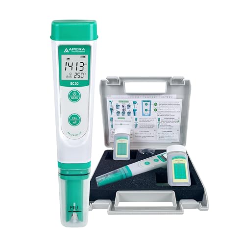 Apera Instruments Value Series EC20 Conductivity (EC) Pocket Tester Kit, ±1% F.S Accuracy in 0 to 20 mS/cm, BPB Sensor - Image 1