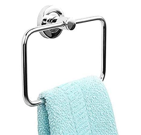 TERXA Stainless Steel Wire Square Ring | Towel Rack | Napkin Hanger | for Home/Kitchen/Washroom/Basin | Hand Towel Holder/Bar | Bathroom Accessories (Pack of 1,Multicolor) - Image 2