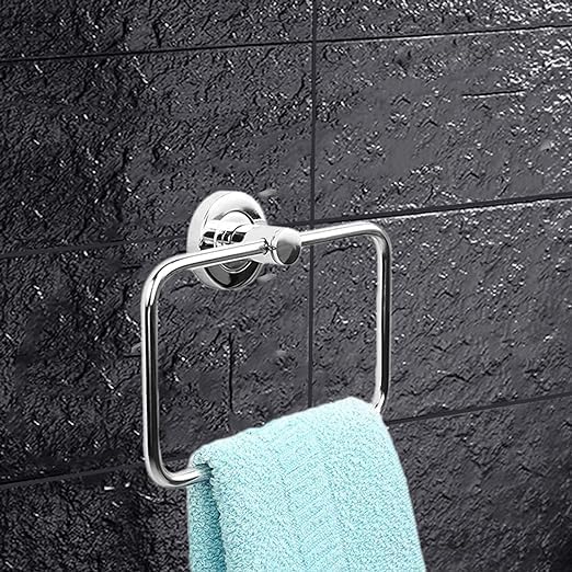 TERXA Stainless Steel Wire Square Ring | Towel Rack | Napkin Hanger | for Home/Kitchen/Washroom/Basin | Hand Towel Holder/Bar | Bathroom Accessories (Pack of 1,Multicolor) - Image 5