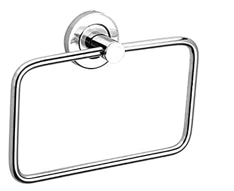 TERXA Stainless Steel Wire Square Ring | Towel Rack | Napkin Hanger | for Home/Kitchen/Washroom/Basin | Hand Towel Holder/Bar | Bathroom Accessories (Pack of 1,Multicolor) - Image 1