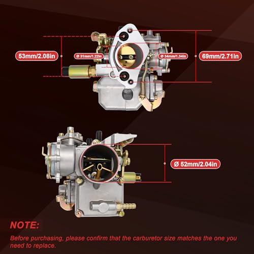 THUNDERMINGO 30/31 PICT-3 Carburetor for VW Beetle 113129029A Air Cooled Type 1 2 3 4 Bug Bus Gghia 1975-1982 Engine with Single Port 1500CC Manifold Automatic Choke Carb 027H117510E - Image 5