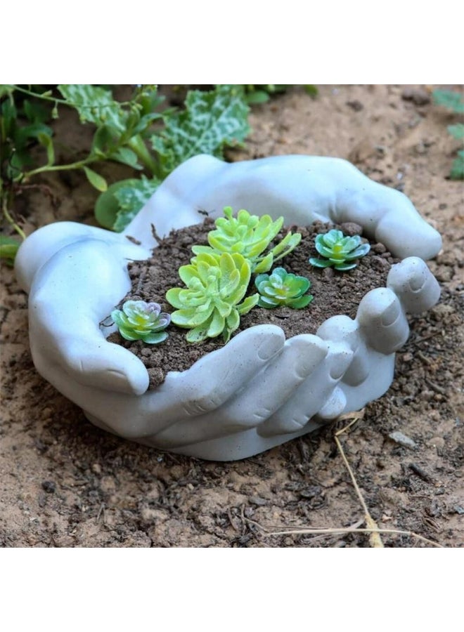 1PC Silicone Molds Epoxy Resin Concrete for DIY Hand Shaped Tray Storage Pot Home Decoration - Image 3