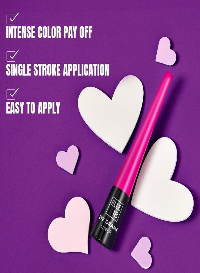 إل 18 محدد عيون سائل من إيل 18 آي دراما، بلمسة نهائية مطفية، أسود فاحم، يدوم طويلاً، سهل الاستخدام، تمريرة واحدة، تركيبة مقاومة للماء | 3.5 مل، حجم متوسط + كبير - Image 5