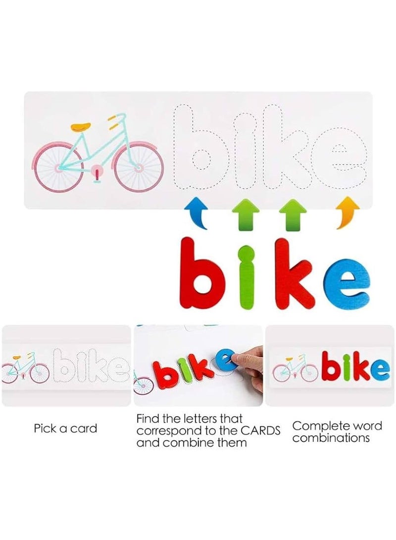 Bolivia's See and Spell Learning Toys, Alphabet Educational Flash Cards Spell Learning Toys, Matching Letter Spelling Game Toy, Sight Words Learning Preschool Toys for Boys Girls Kids - Image 5