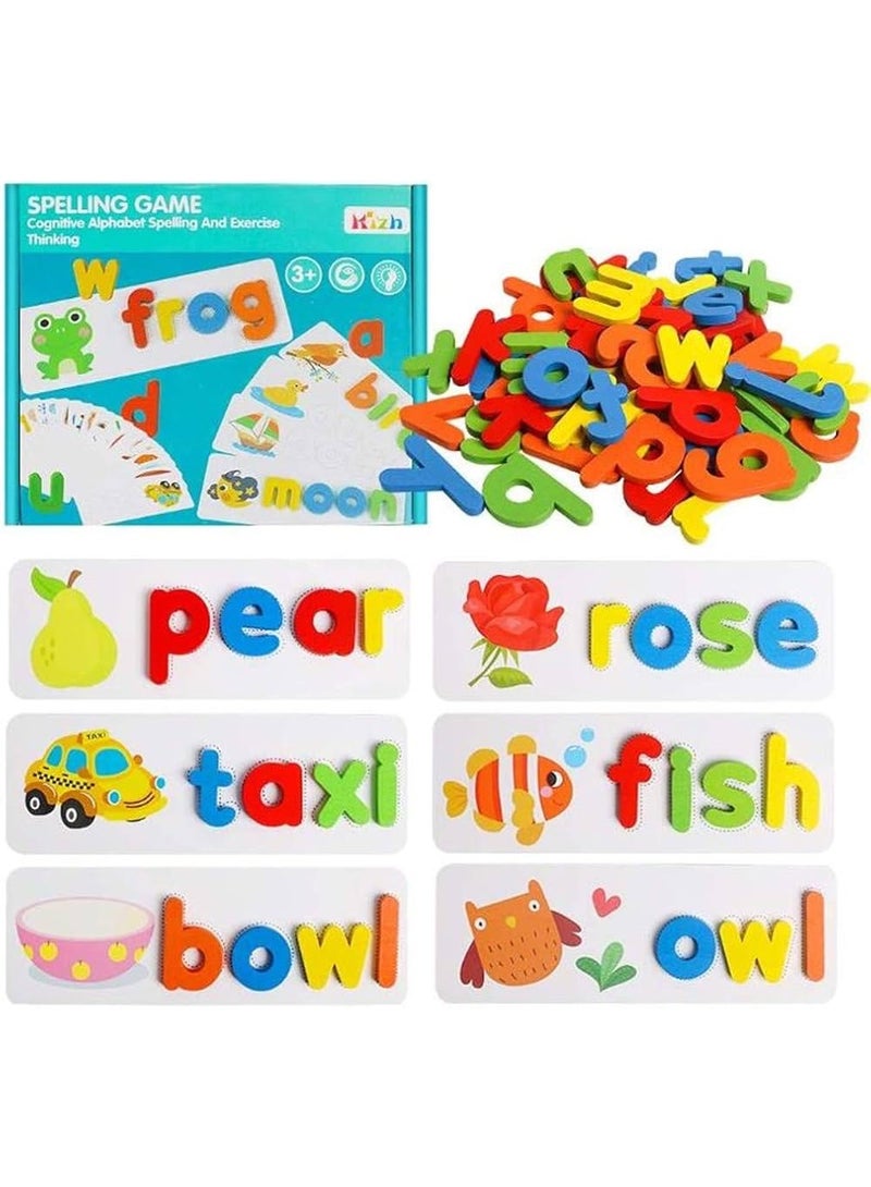 Bolivia's See and Spell Learning Toys, Alphabet Educational Flash Cards Spell Learning Toys, Matching Letter Spelling Game Toy, Sight Words Learning Preschool Toys for Boys Girls Kids - Image 1
