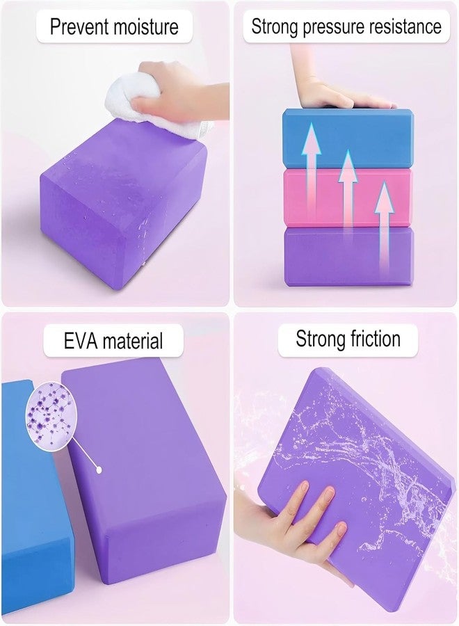 UDKI Yoga Block Set of 2, Extra Large (Light Pink) | High-Density EVA Foam with Soft, Non-Slip Surface for Enhanced Balance & Support | Perfect for Yoga, Strength Training & Stretching (3" x 9" x 6") - Image 3