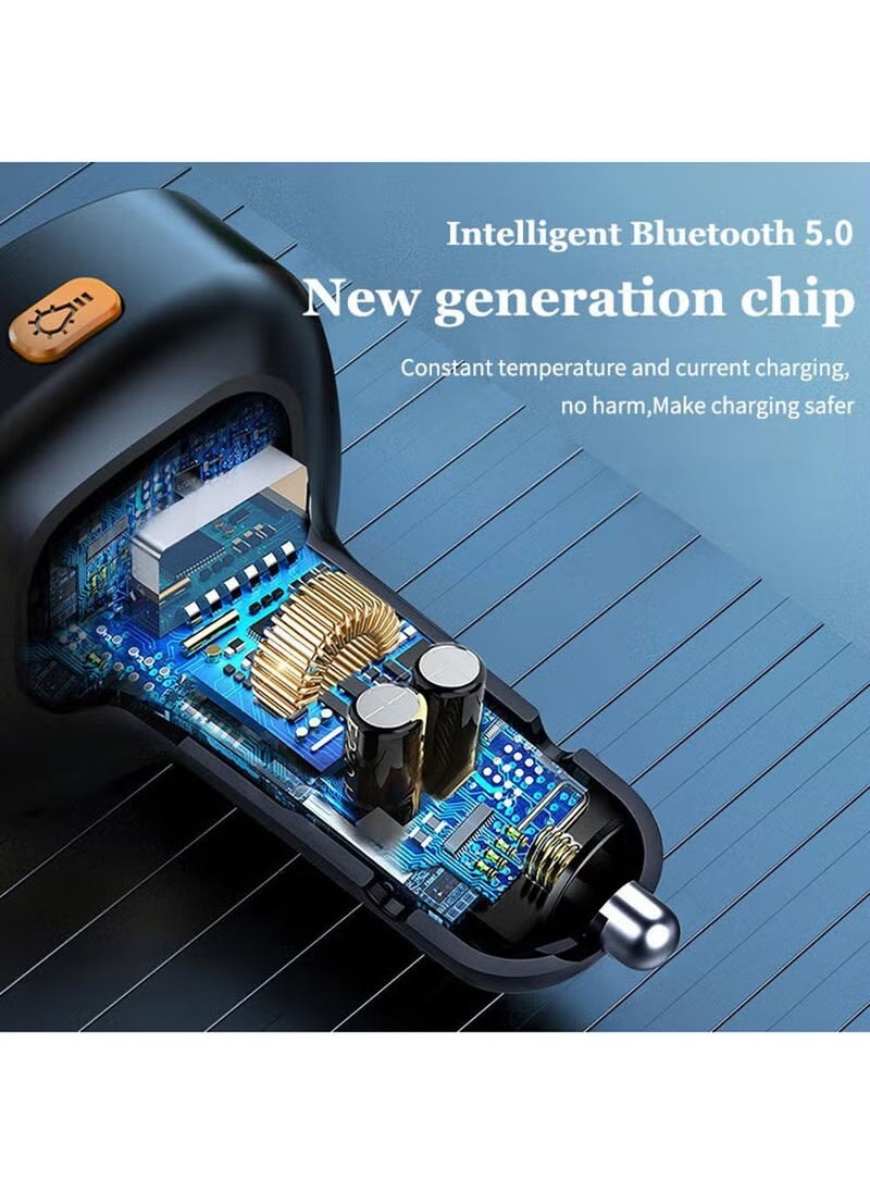 ARNOTEC - Dual Display Voltage Detection for Car Bluetooth Charger Car MP3 Bluetooth Player Lossless Sound Quality USB Quick Charge - Image 1