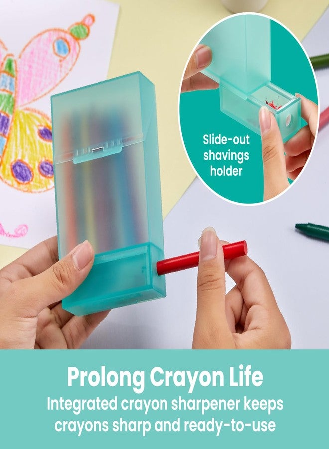 LockerMate Crayon Box with Sharpener Holds 24 Crayons, Assorted Color, Pack of 1 - Image 5