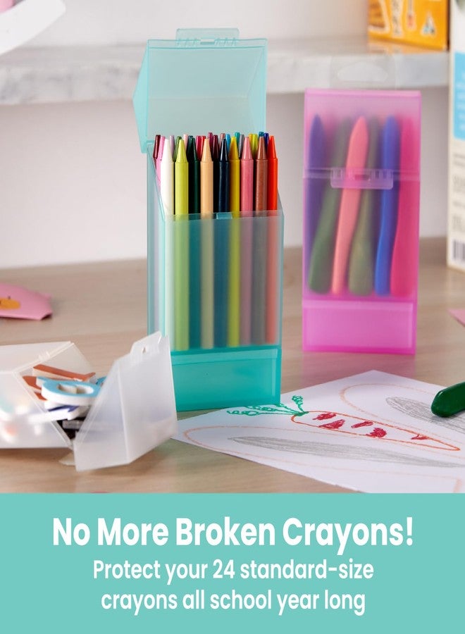 LockerMate Crayon Box with Sharpener Holds 24 Crayons, Assorted Color, Pack of 1 - Image 3