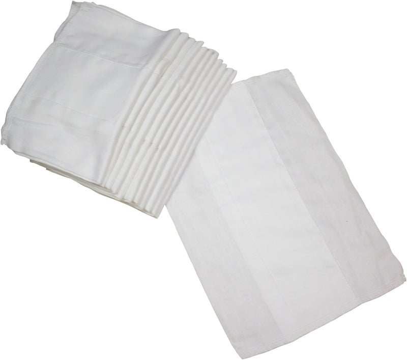 OsoCozy Prefold Cloth Diapers (1 Doz) - Soft, Absorbent, Durable - 100% Cotton - Image 1