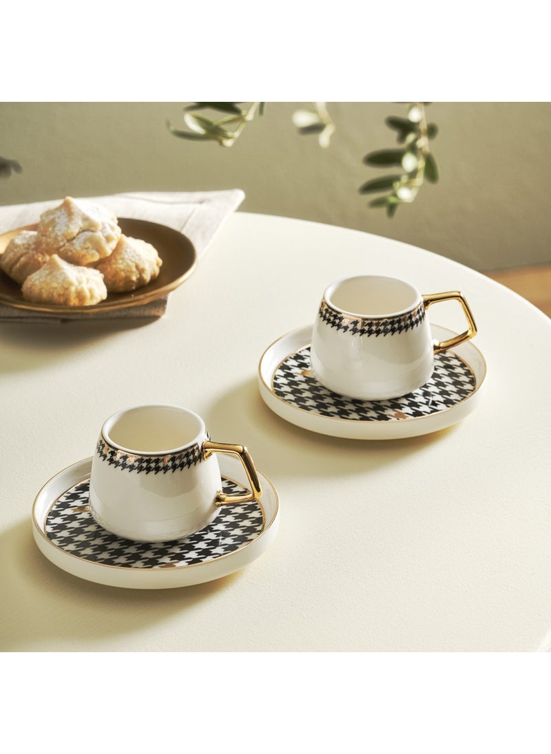 Karaca Crow's Foot Set of 2 Coffee Cups 100 ml  - Image 1