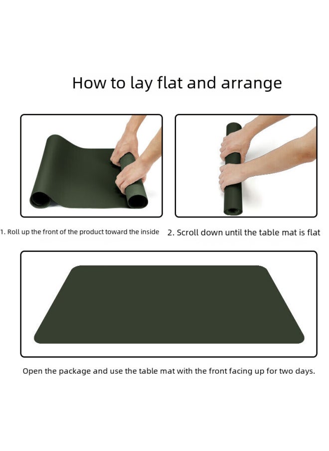 Extra Large Anti-slip Leather Mouse Pad Computer Keyboard Office Desk Writing Coffee Table Pattern Printed Logo-Color:70cm*40cm-Pattern:Mint Green + Velvet Bottom Sewn  - Image 3